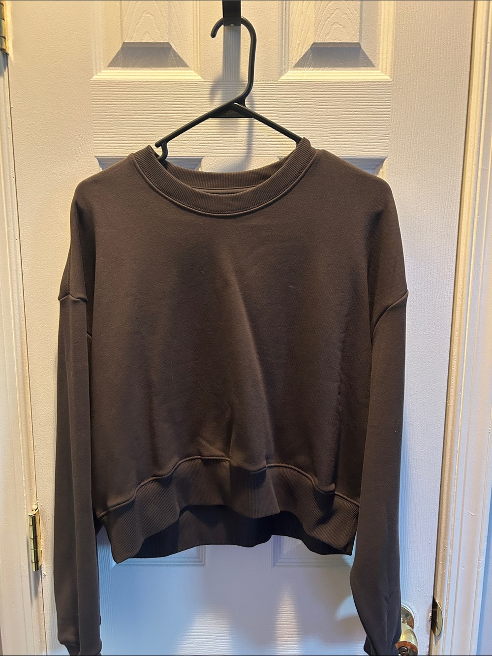Athleta Women's Cropped Crewneck Sweater - Brown